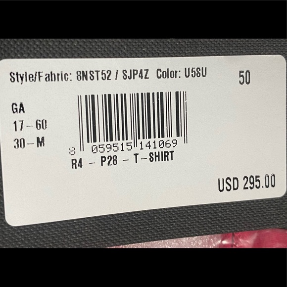 ✨🌟👕Giorgio Armani Viscose Crewneck T-Shirt 🔥 Size: 50 COLOR: Pink - Picture 3 of 7